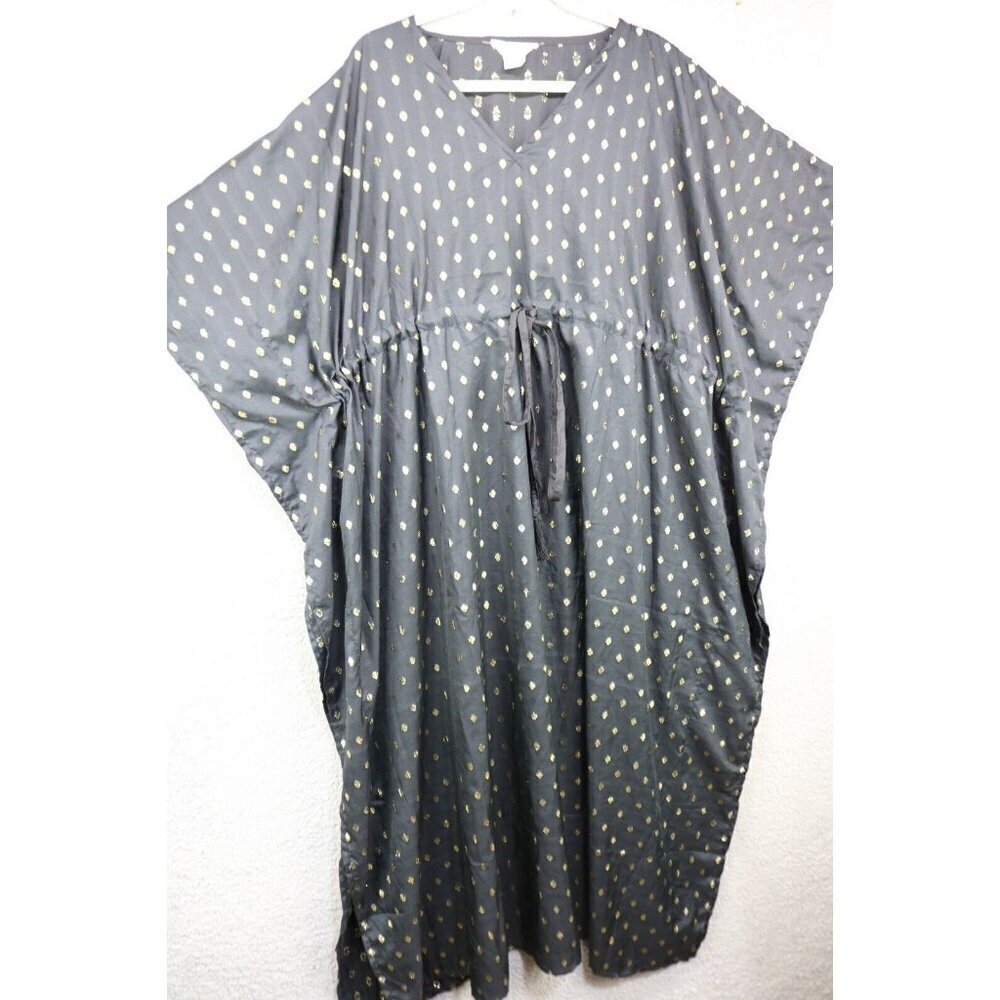 Gypsie Blu Maxi Kaftan-Drawstring-Empire Waist-Size OS-Whimsigoth